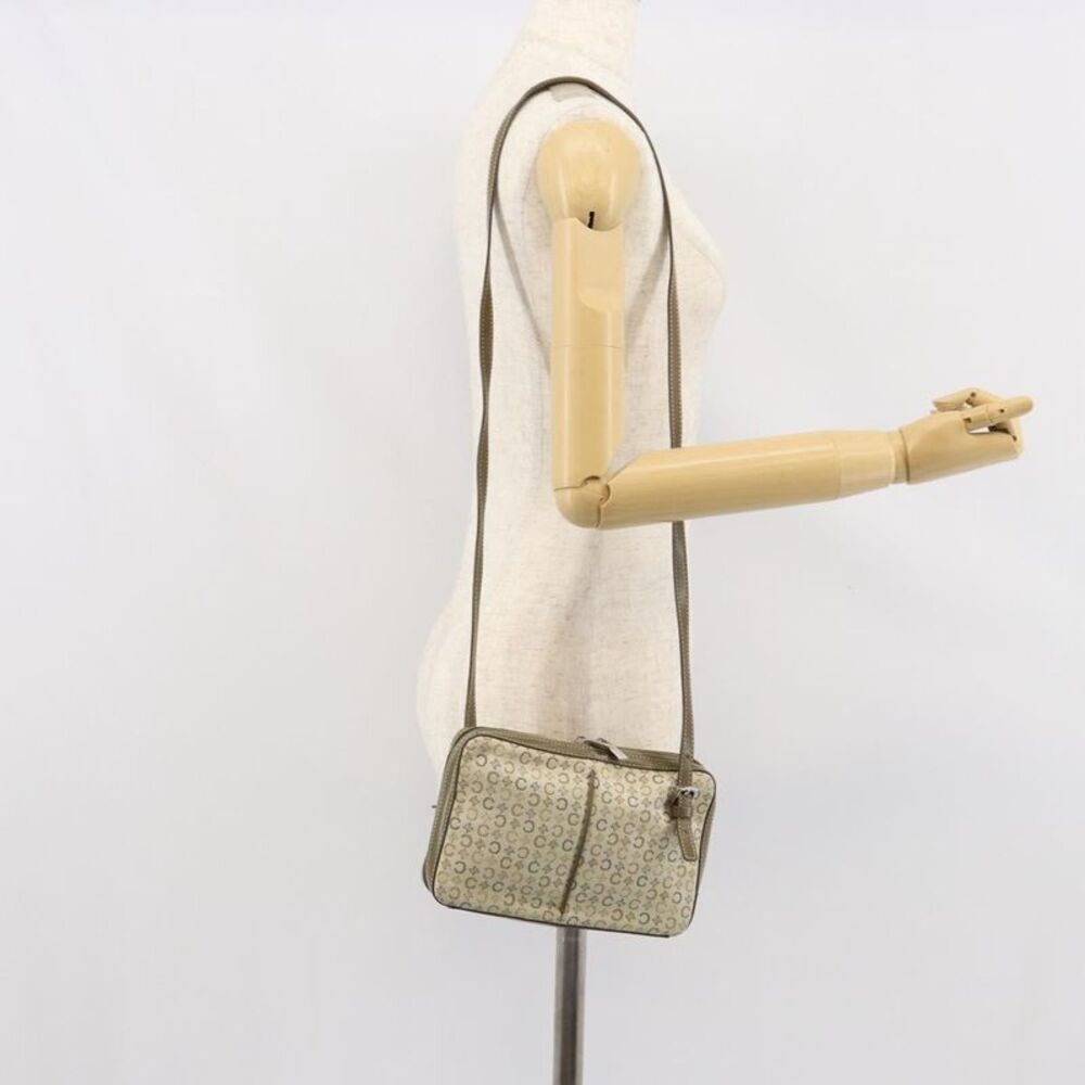 Celine C Macadam Shoulder Canvas Khaki Canvas Shoulder Bag Bag - Picture 14 of 16
